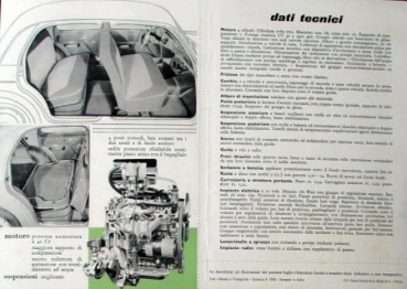 Fiat 1100 Berlina B Modelprogram 1955 Carbrochure (4352)